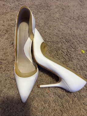 Zara White Pointed Toe Stiletto Pumps